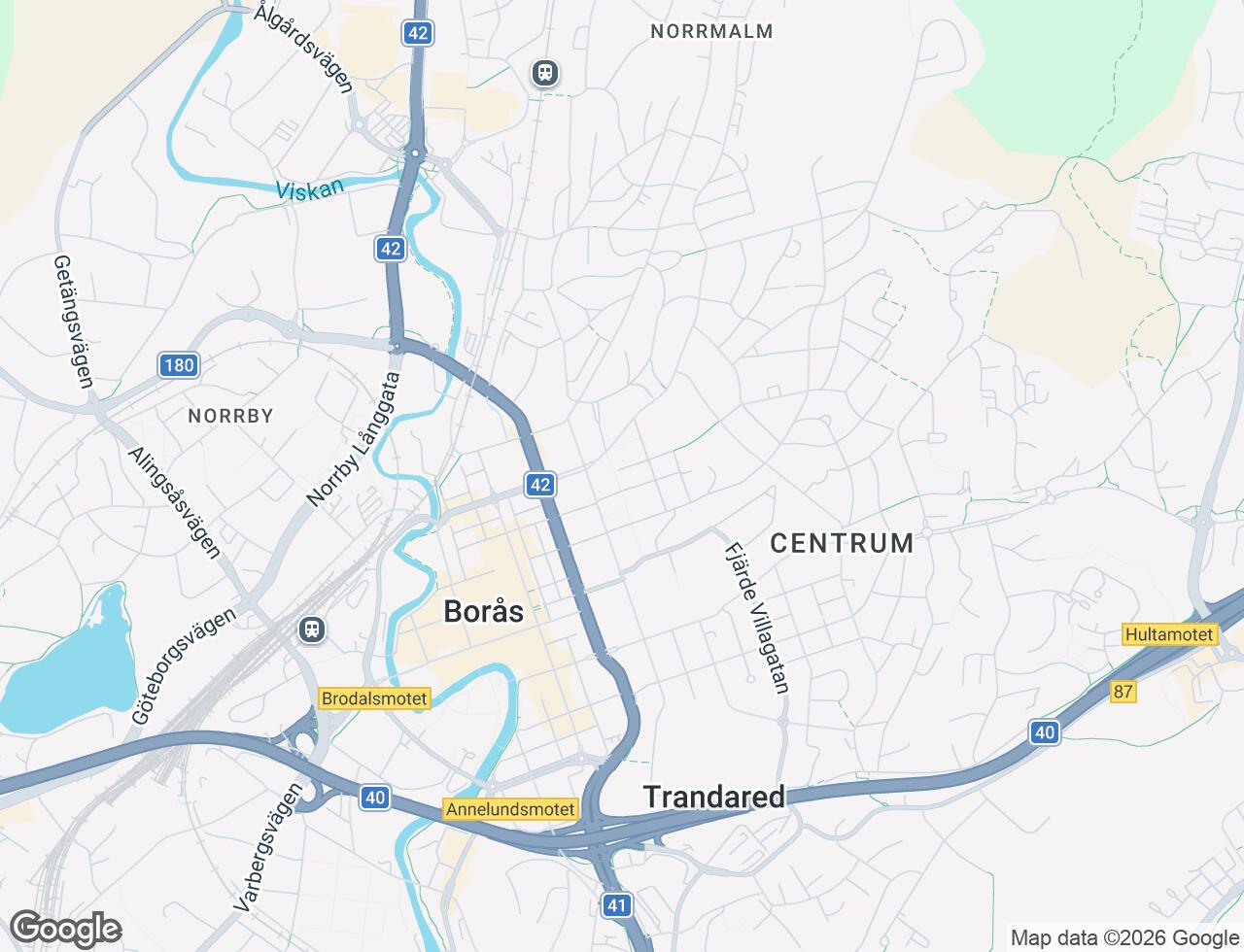 Karta över Torstensonsgatan 33 i 42 Borås