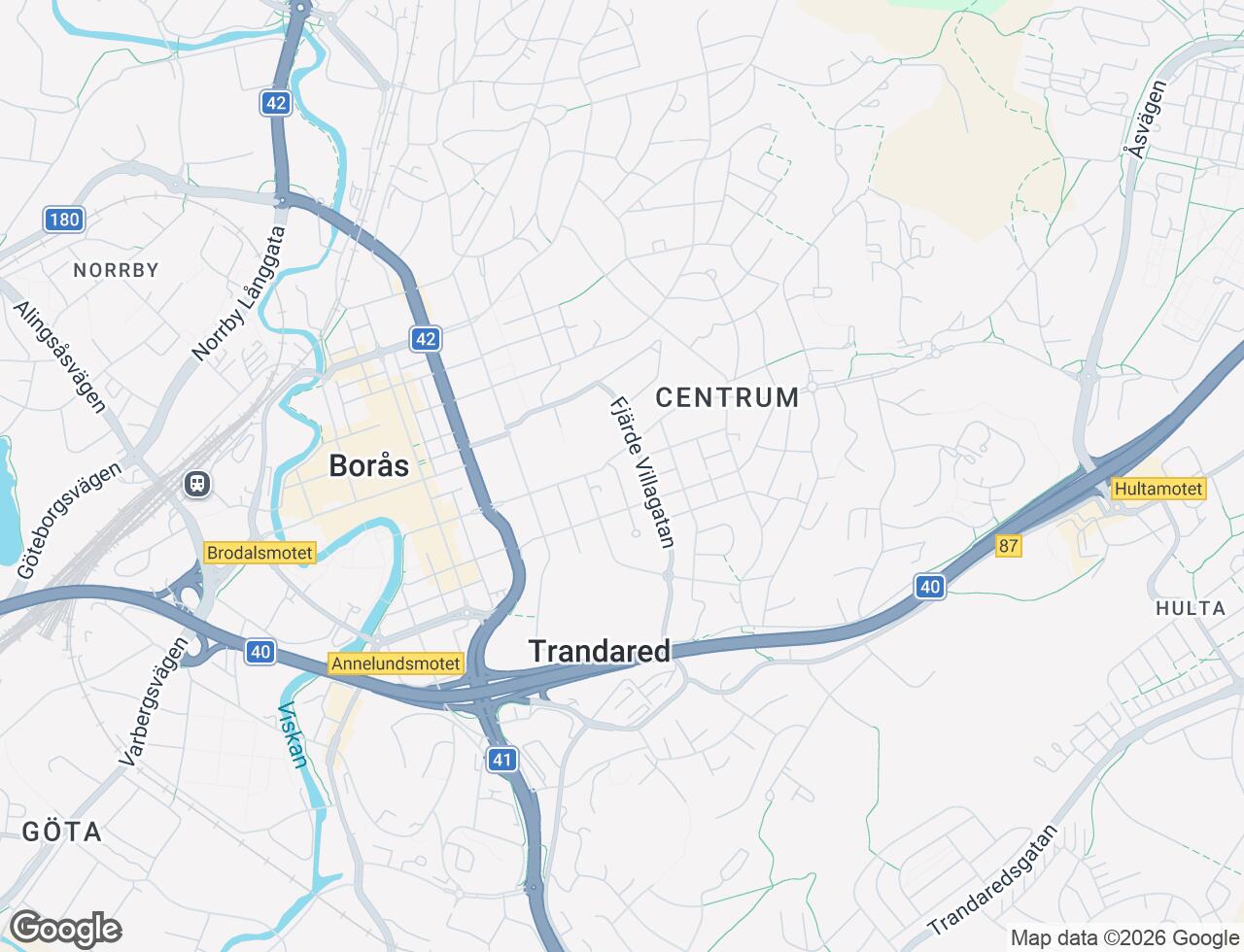 Karta över Tredje Villagatan 15D i 53 Borås