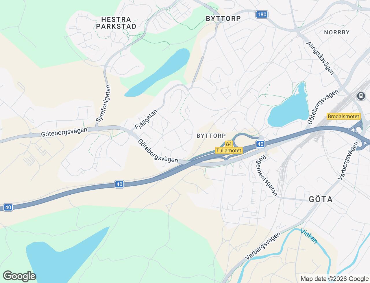Karta över Vintergatan 15 i 60 Borås