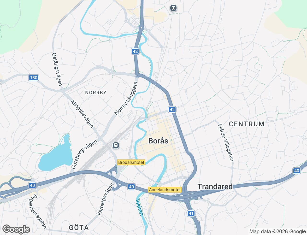 Karta över Yxhammarsgatan 4 i 31 Borås