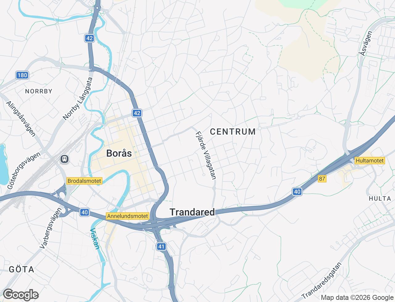 Karta över Åsbogatan 33B i 56 Borås