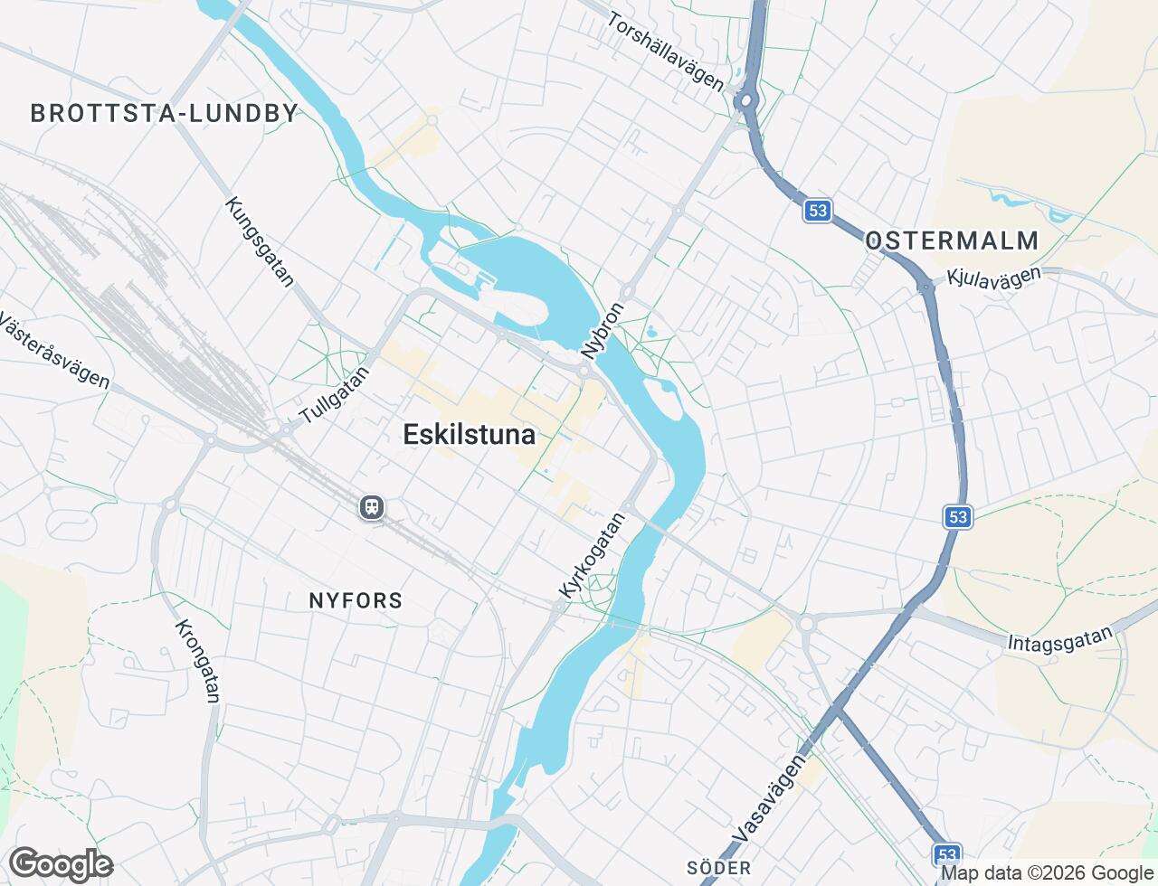 Karta över Fristadsgatan 1 i 19 Eskilstuna