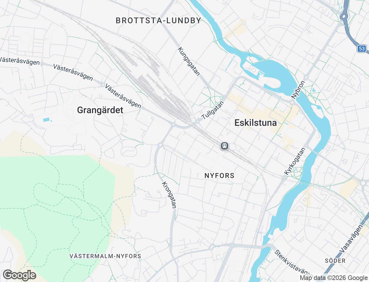 Karta över Nyforsgatan 42 i 25 Eskilstuna