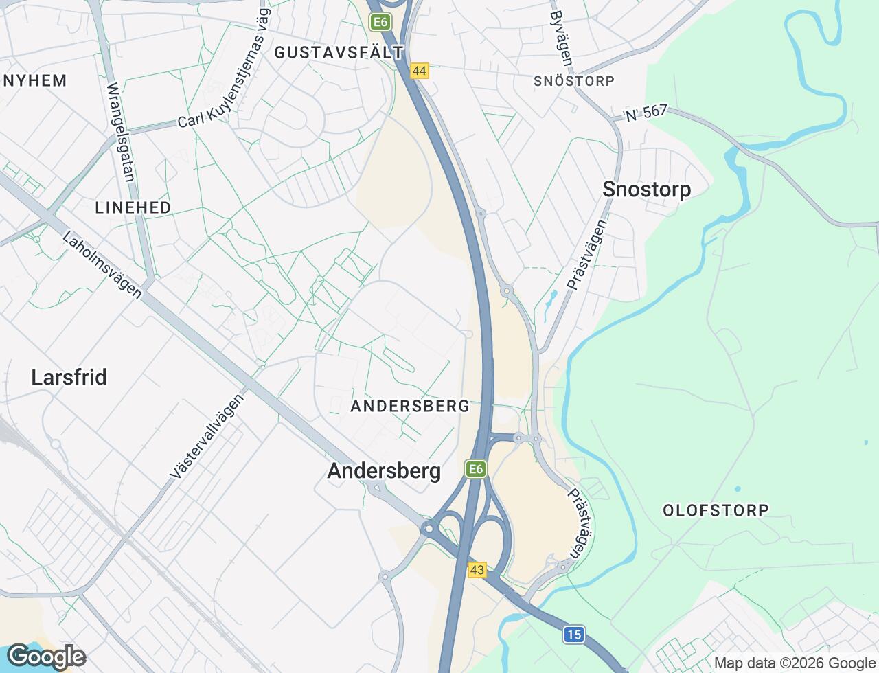 Karta över Andersbergsringen 31 i 21 Halmstad