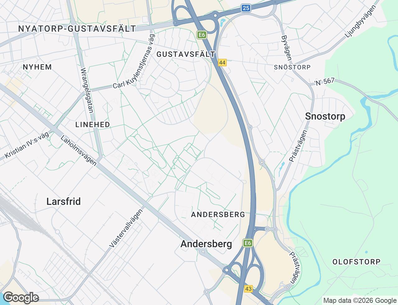 Karta över Andersbergsringen 8 i 21 Halmstad