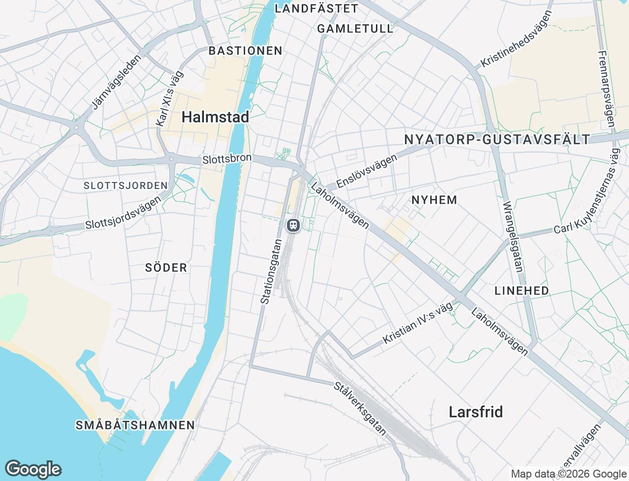 Karta över Bolmensgatan 7 i 66 Halmstad