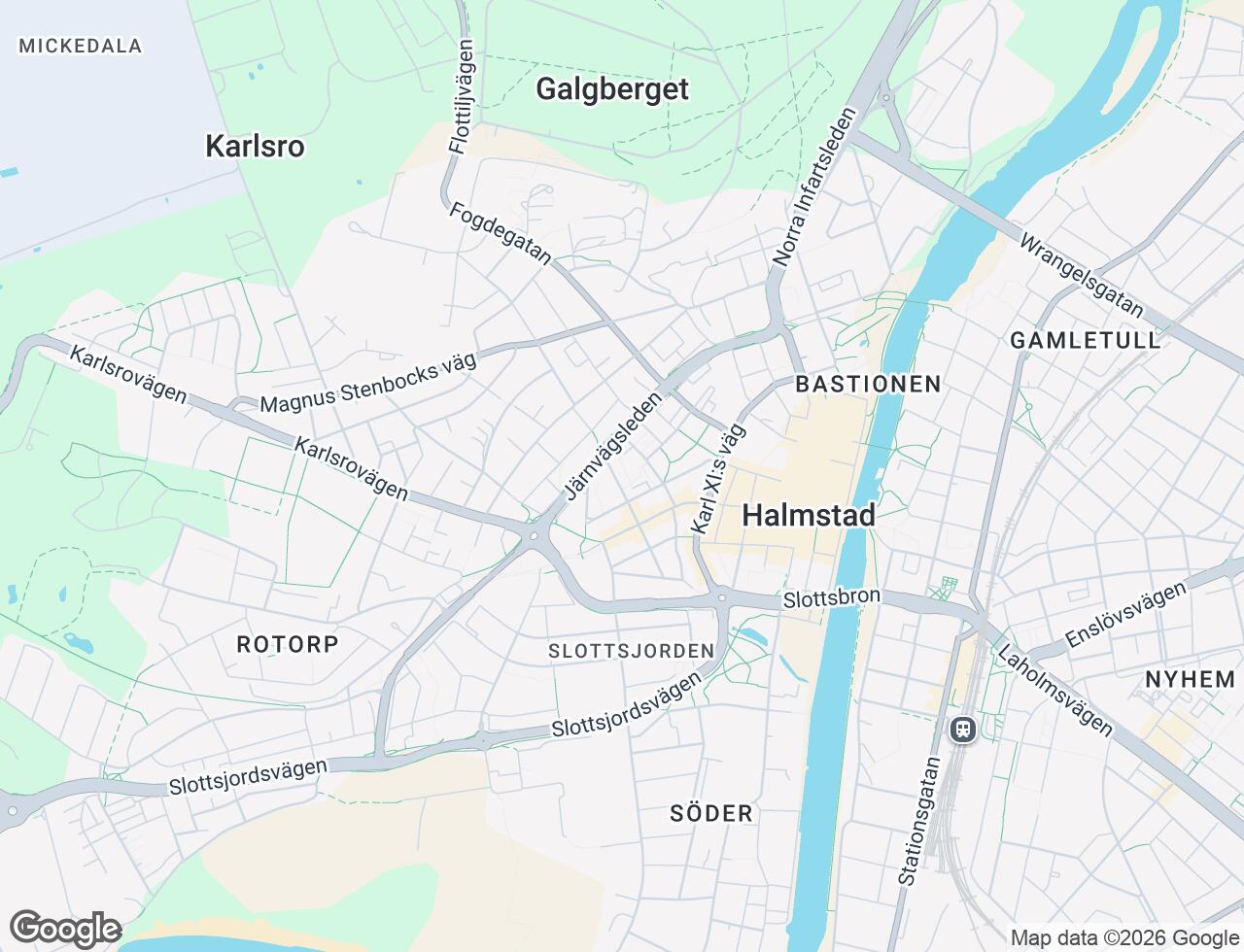 Karta över Hvitfeldtsgatan 22 i 96 Halmstad