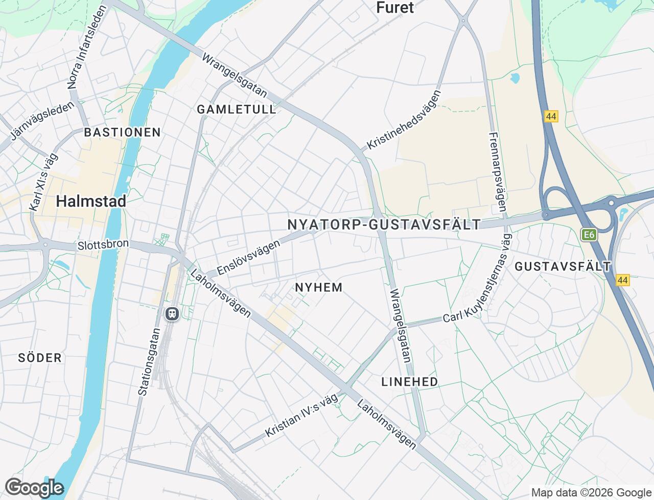 Karta över Malcusgatan 3A i 69 Halmstad