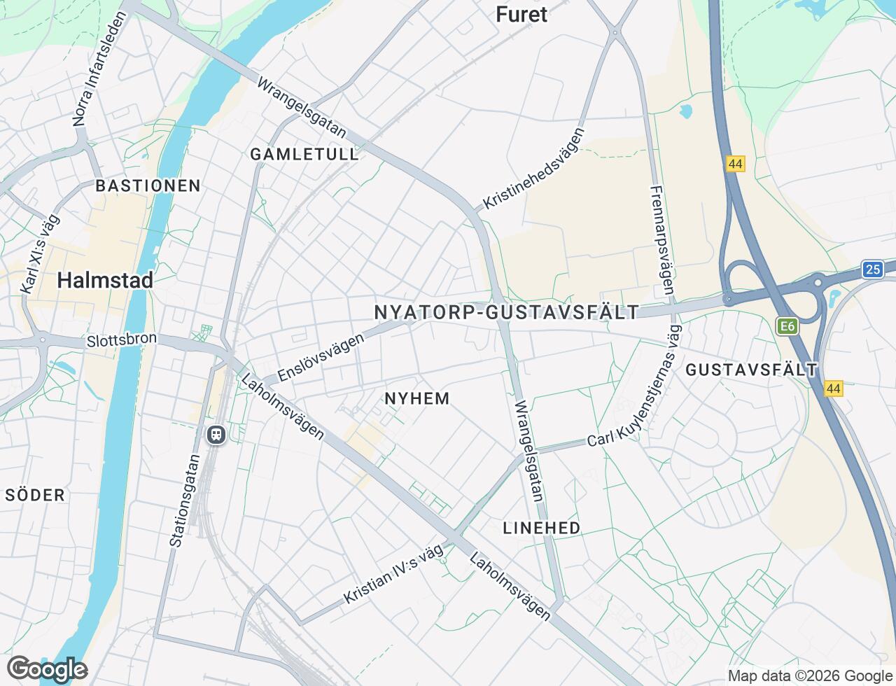 Karta över Malcusgatan 3J i 69 Halmstad