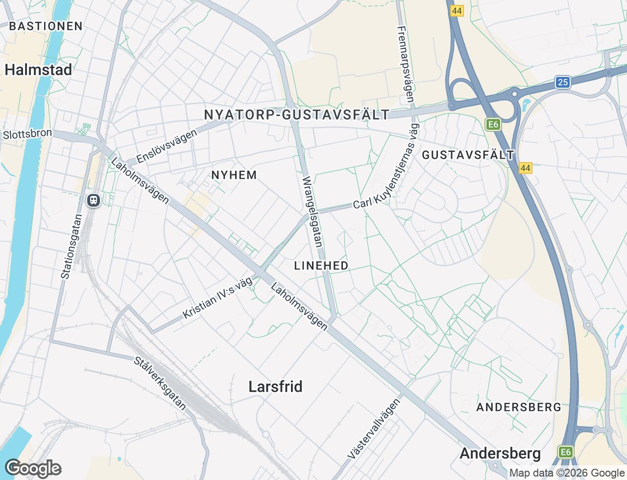 Karta över Odalvägen 3B i 51 Halmstad