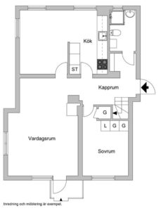 Lägenhet 5 rok på Odalvägen 7