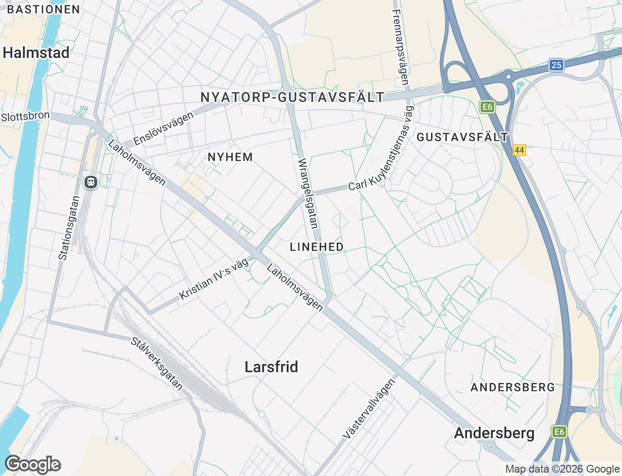 Karta över Odalvägen 7 i 51 Halmstad