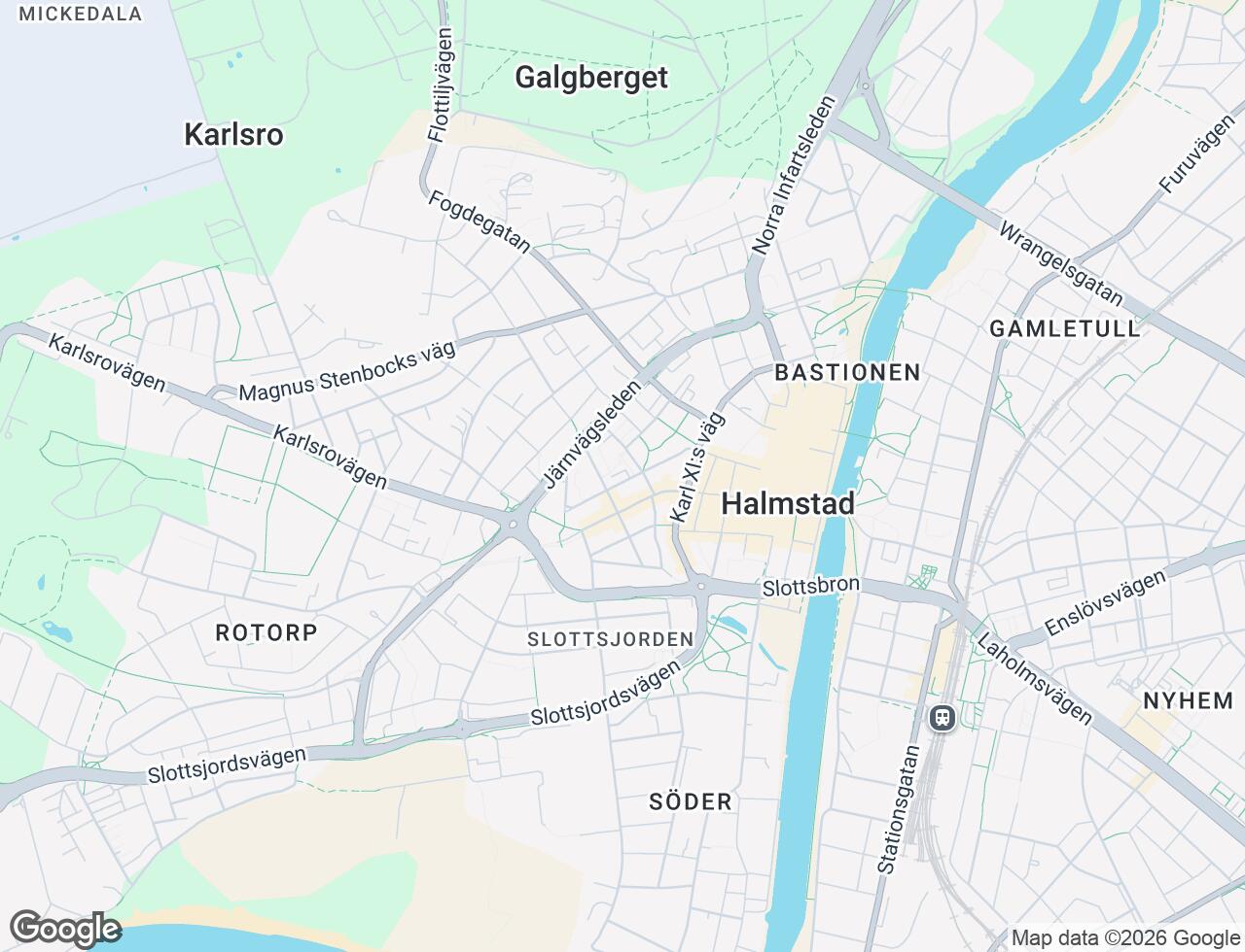 Karta över Stenvinkelsgatan 2B i 95 Halmstad