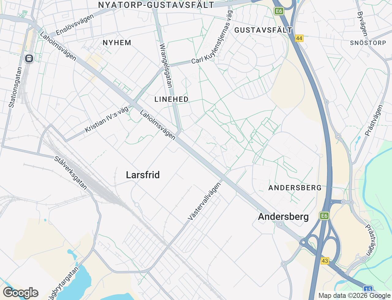 Karta över Åttingsstigen 16A i 54 Halmstad