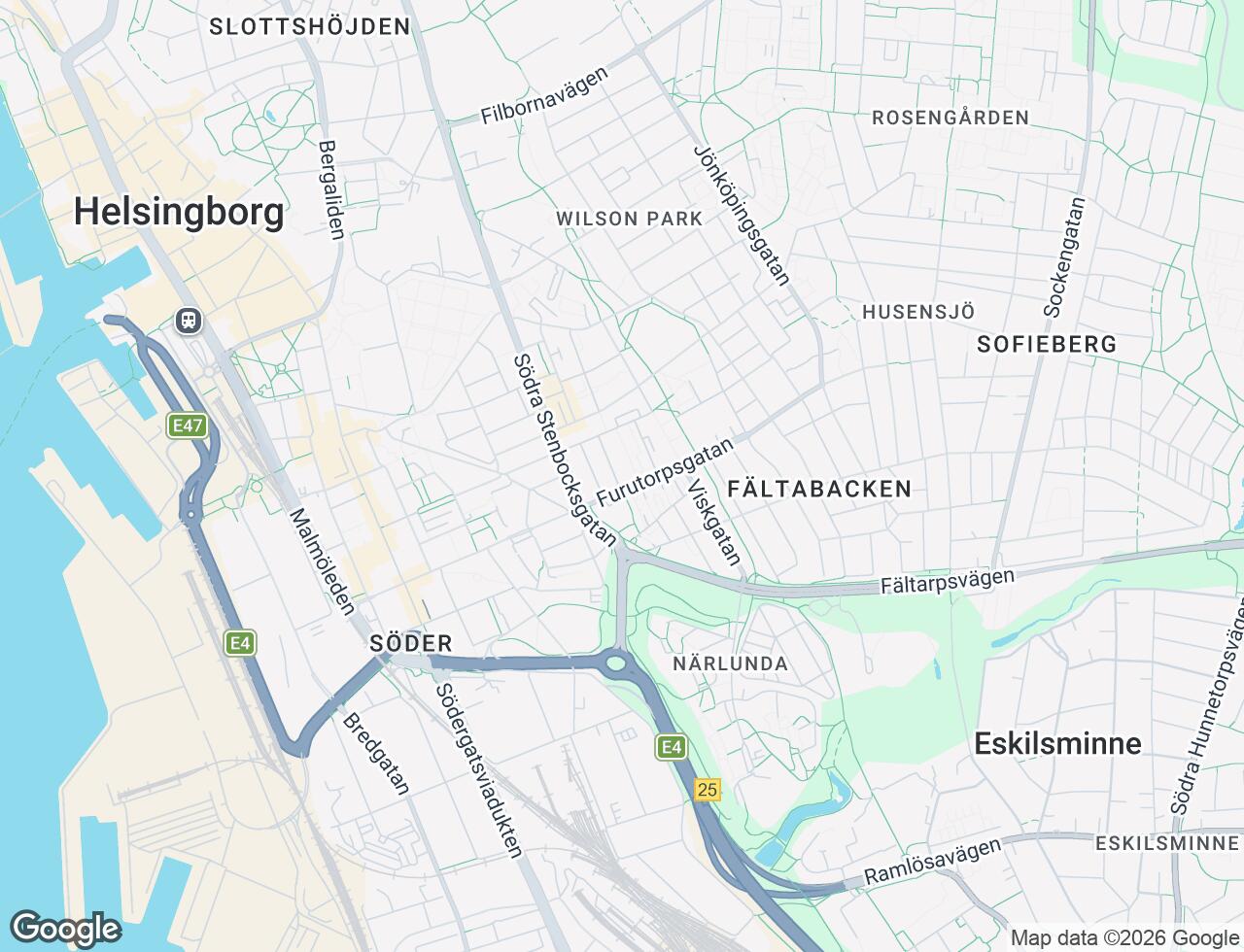 Karta över Direktörsgatan 21 i 46 Helsingborg