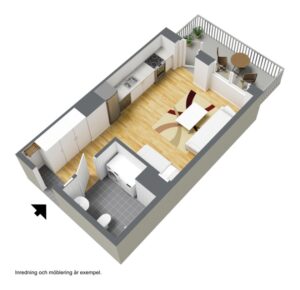 Lägenhet 1 rok på Kantorsgatan 7