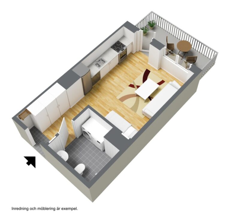 Lägenhet 1 rok på Kantorsgatan 7