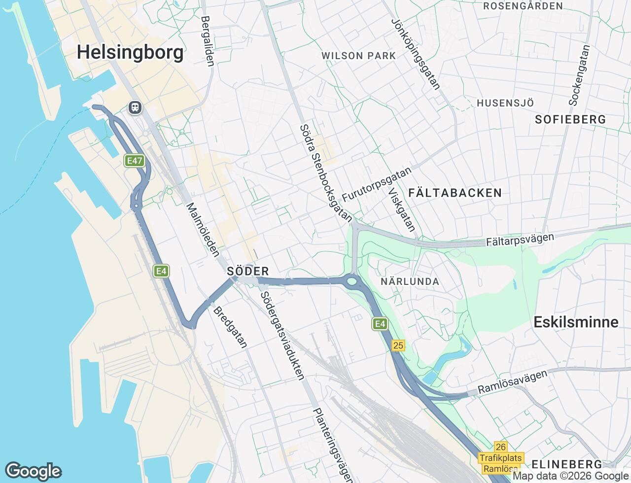 Karta över Sturegatan 9 i 38 Helsingborg