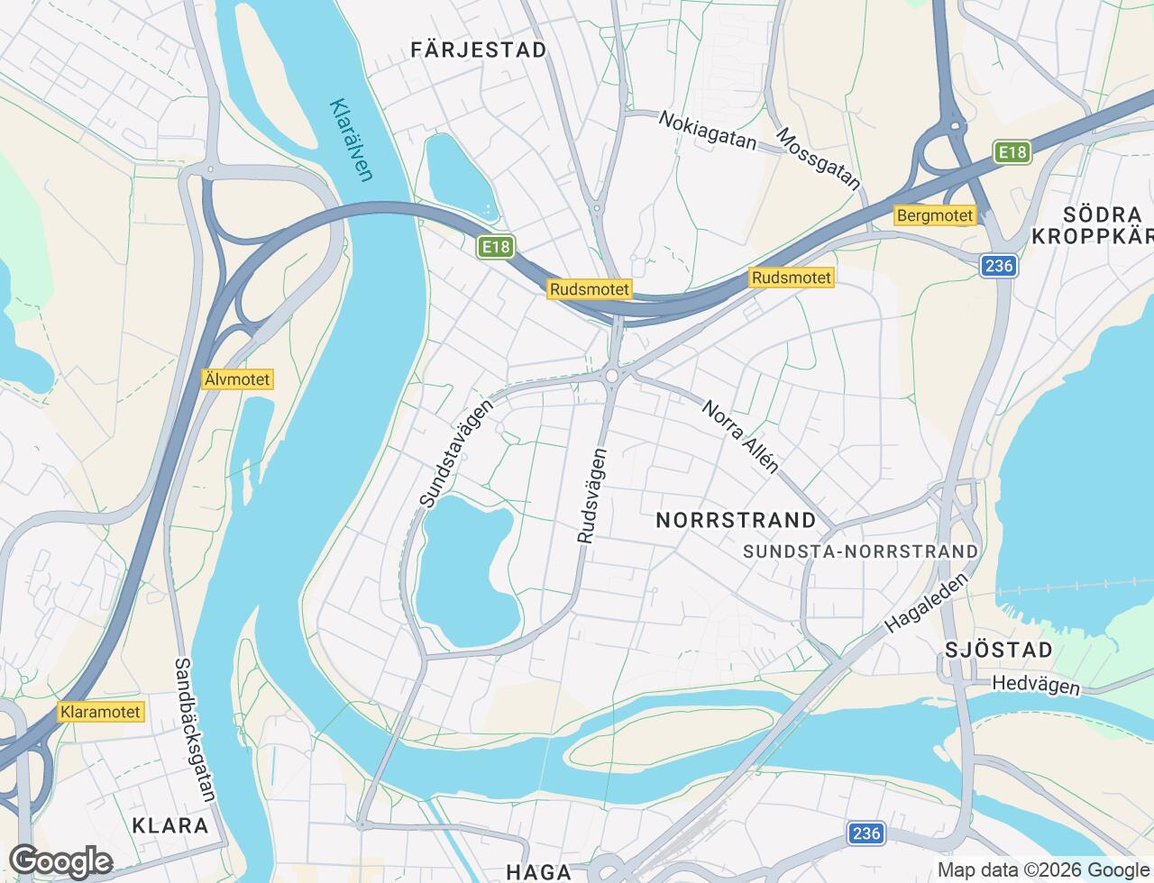 Karta över Drottning Kristinas väg 10B i 63 Karlstad