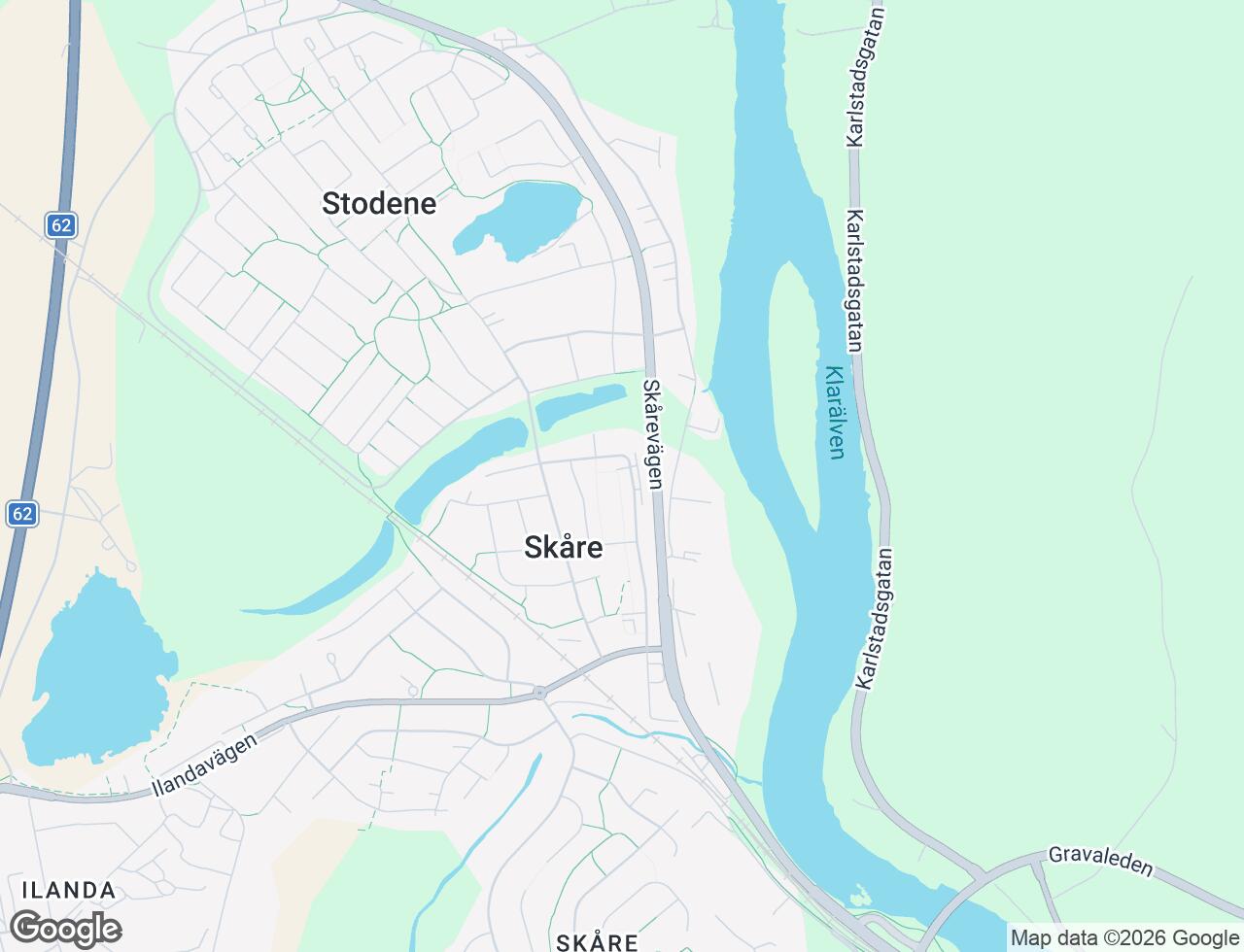 Karta över Trysilvägen 27B i 50 Karlstad