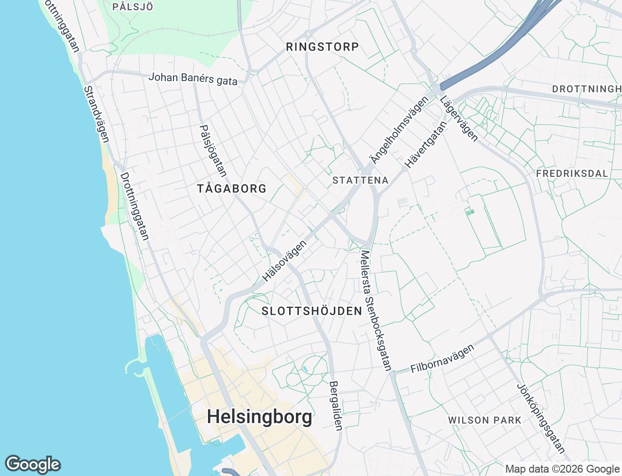 Karta över Hälsovägen 38C i 42 Helsingborg