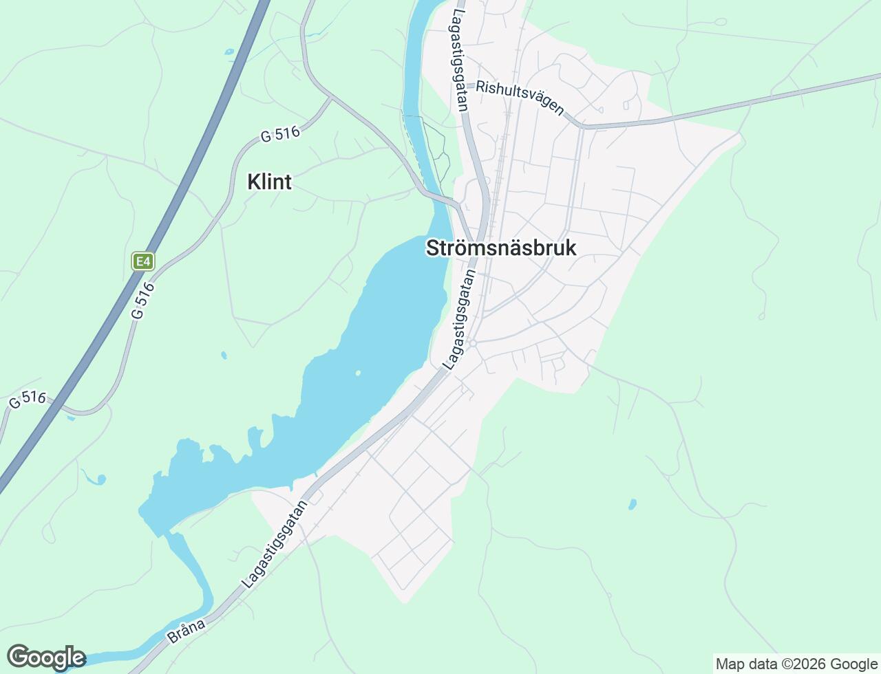 Karta över Lagastigsgatan 60A i 31 Strömsnäsbruk