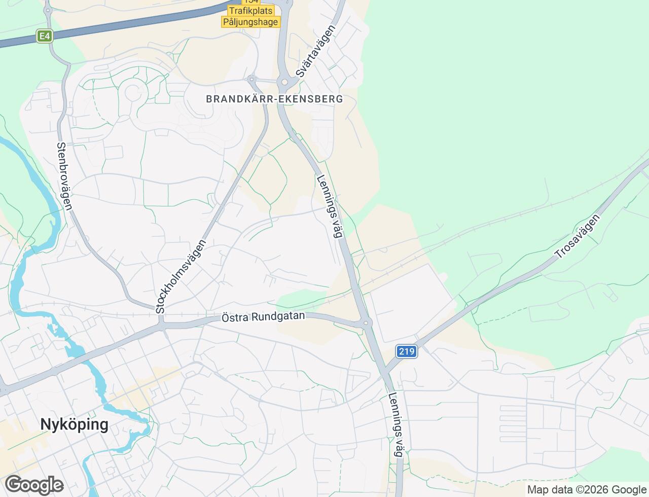 Karta över Solbergavägen 9 i 37 Nyköping