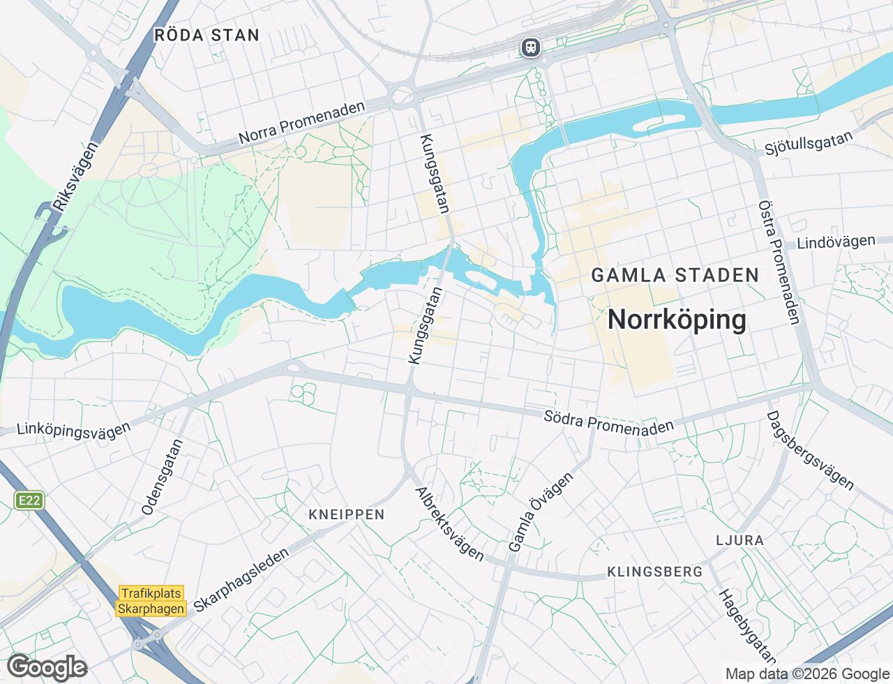 Karta över Sankt Persgatan 38 i 33 Norrköping