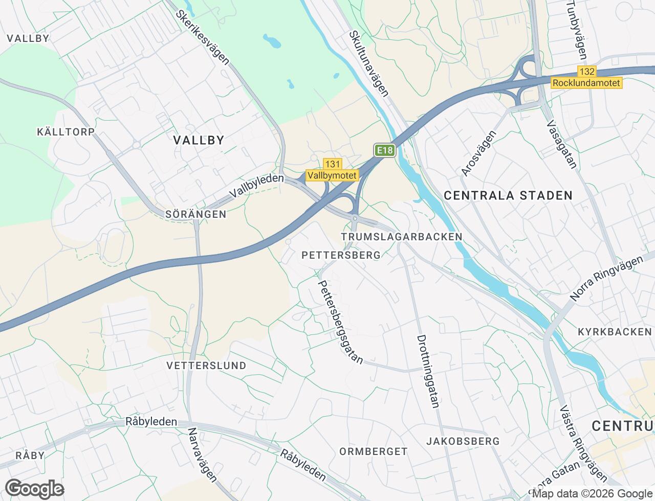 Karta över Jakobsgatan 51 i 64 Västerås