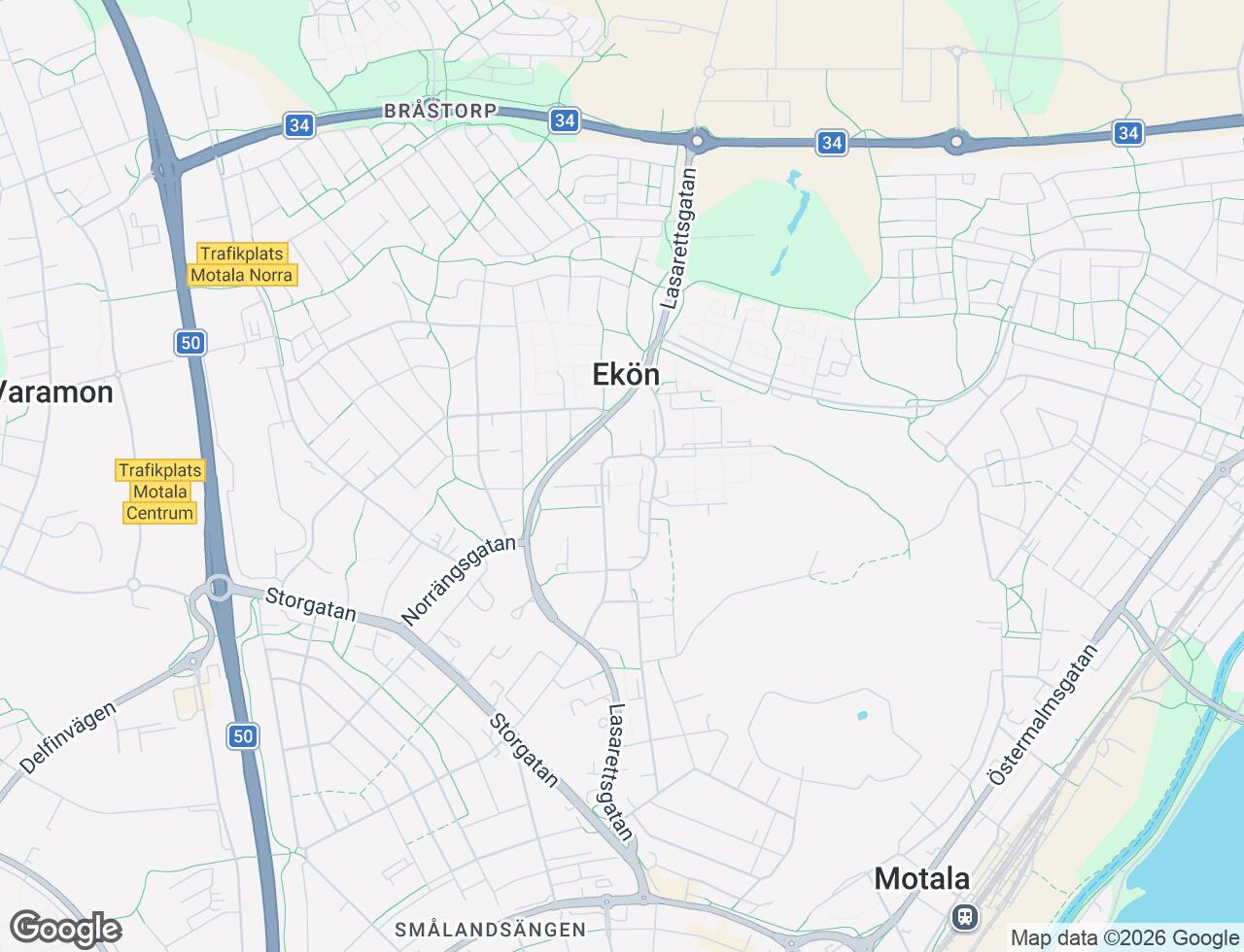 Karta över Kråkrisvägen 13B i 34 Motala