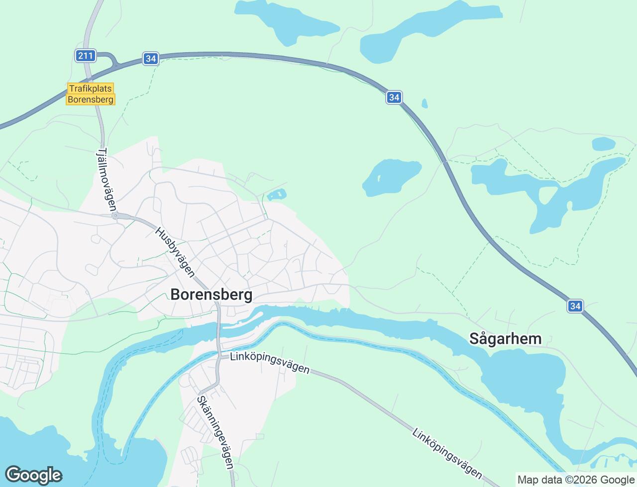 Karta över Skolgatan 9 i 76 Borensberg