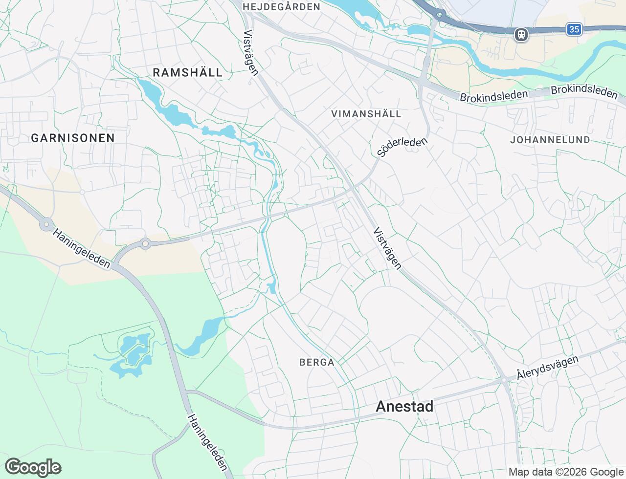 Karta över Ridderstads gata 38 i 36 Linköping
