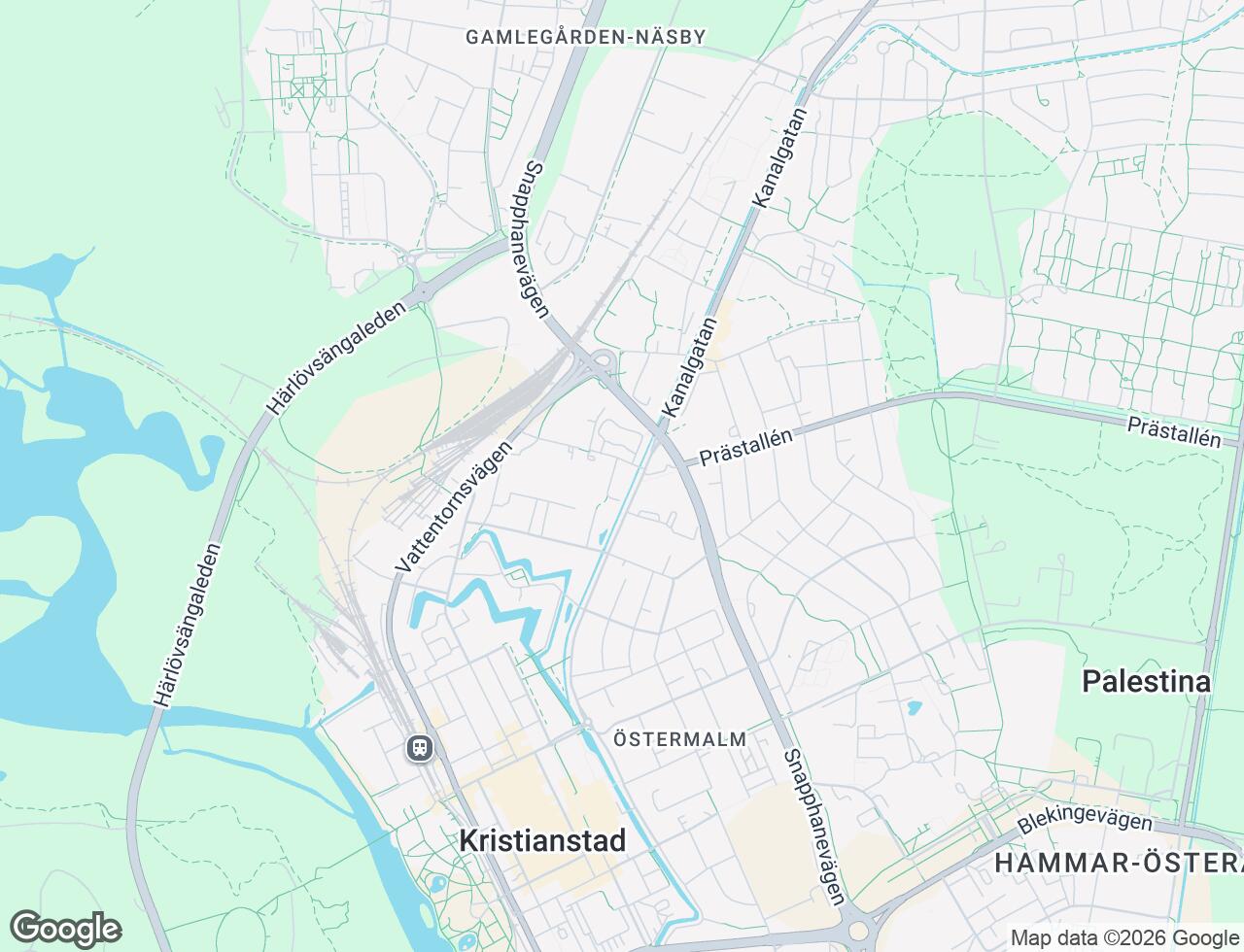 Karta över Kockumsgatan 2 i 32 Kristianstad