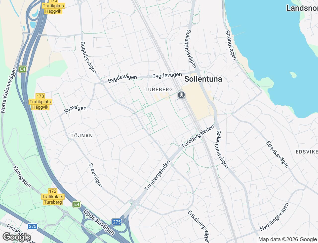 Karta över Malmvägen 41 i 61 Sollentuna