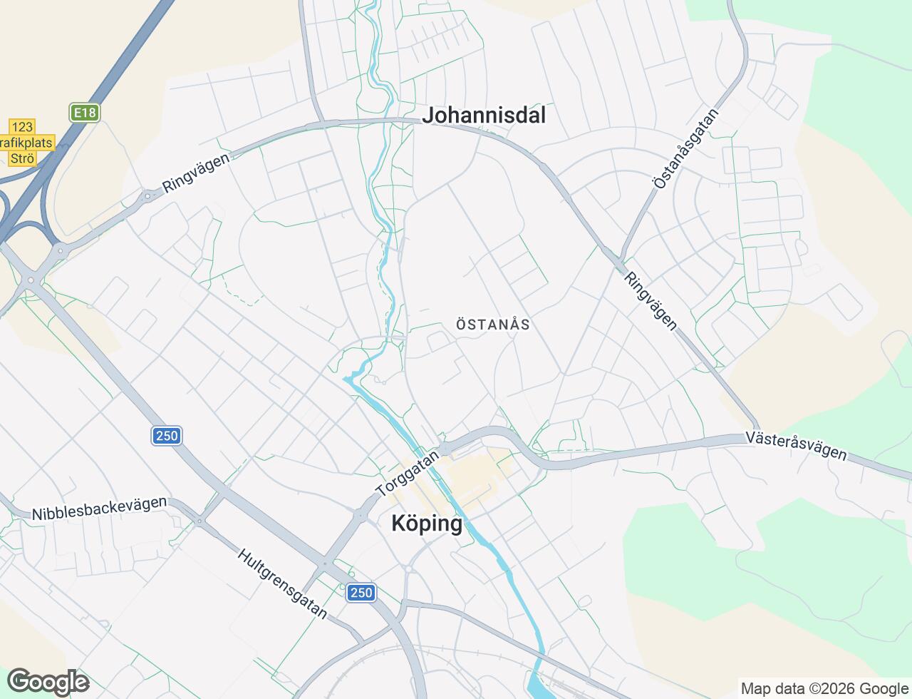 Karta över S:t Olovsgatan 52B i 31 Köping