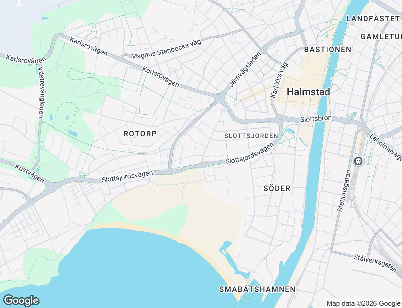 Karta över Boreliusgatan 2B i 36 Halmstad