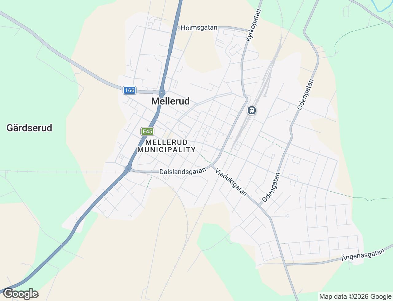 Karta över Västra Viaduktgatan 5 i 31 Mellerud