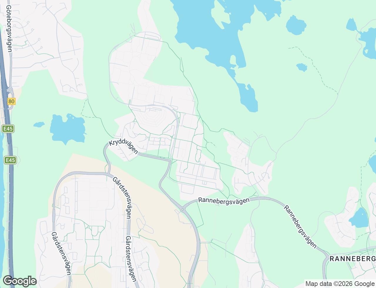 Karta över Fänkålsgatan 7 i 43 Angered