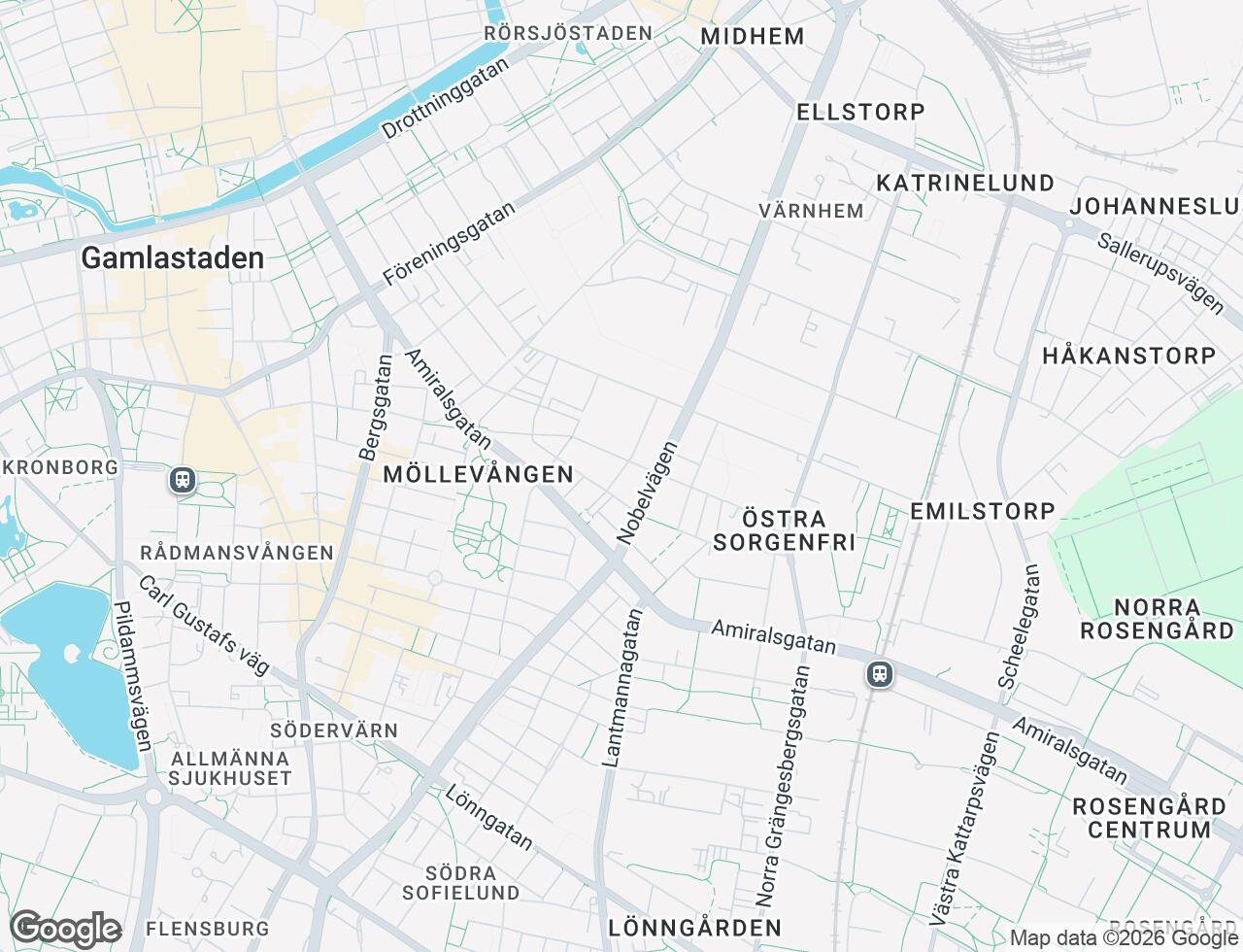 Karta över Eslövsgatan 3A i 38 Malmö