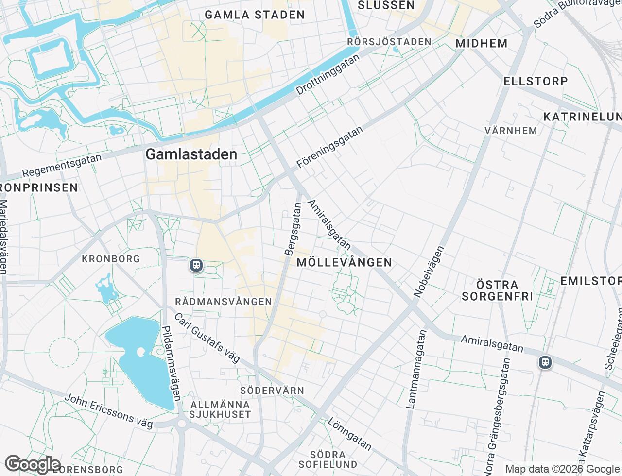Karta över Spångatan 33B i 53 Malmö