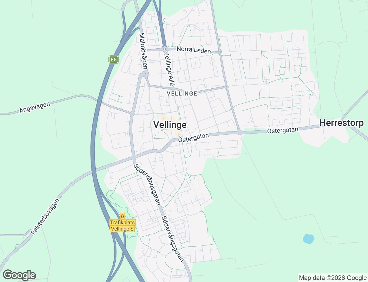 Karta över Mårtensgatan 2 i 33 Vellinge