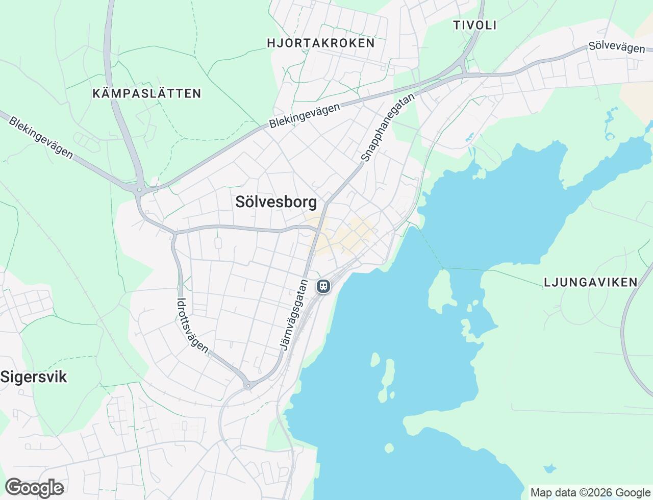 Karta över Södergatan 17 i 31 Sölvesborg