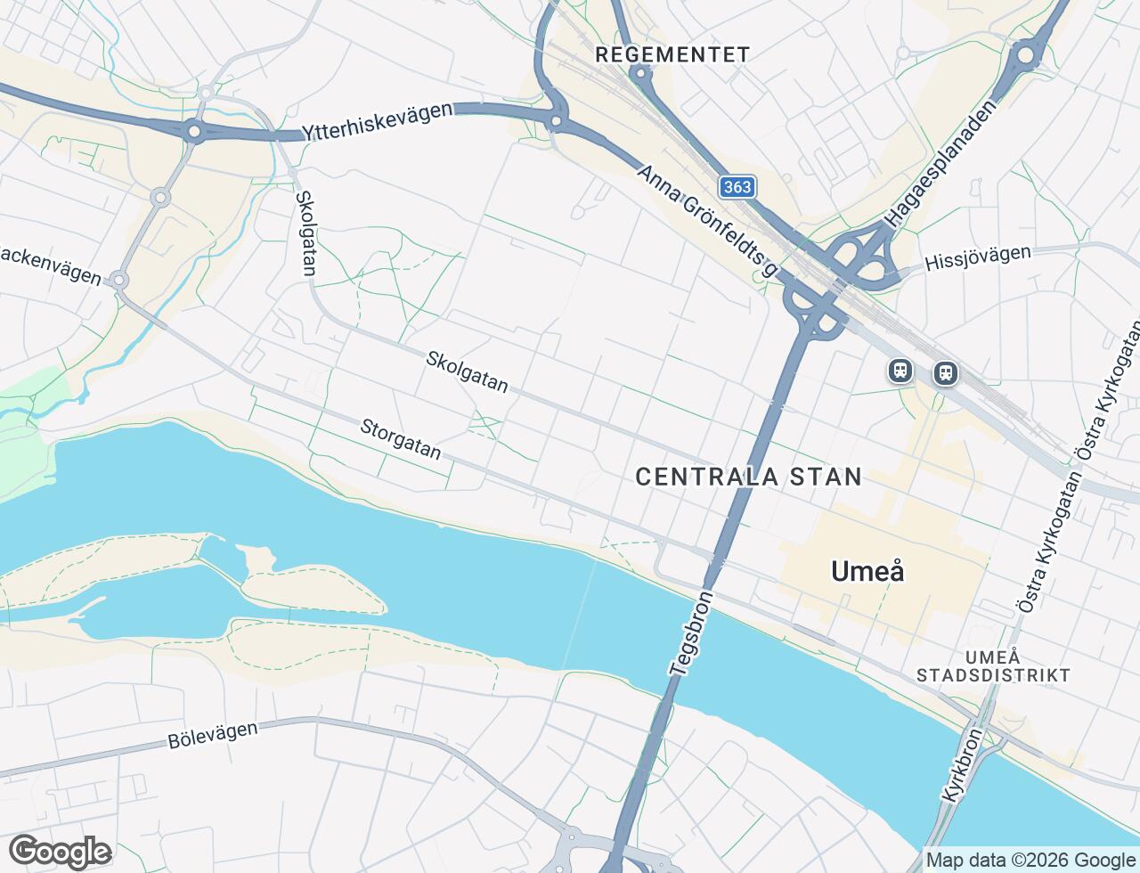 Karta över Kungsgatan 23 i 21 Umeå