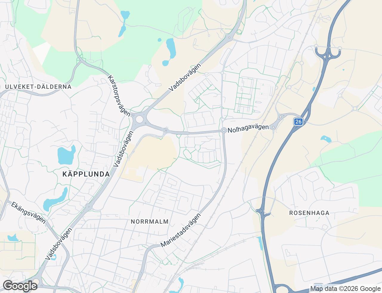 Karta över Storegårdsvägen 31B i 38 Skövde