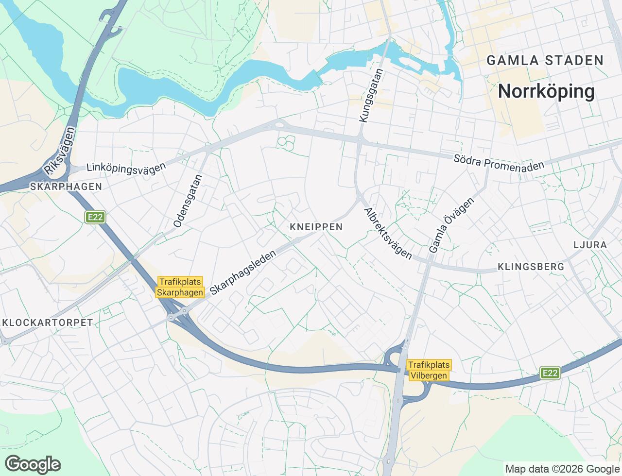 Karta över Ektorpsgatan 22A i 74 Norrköping