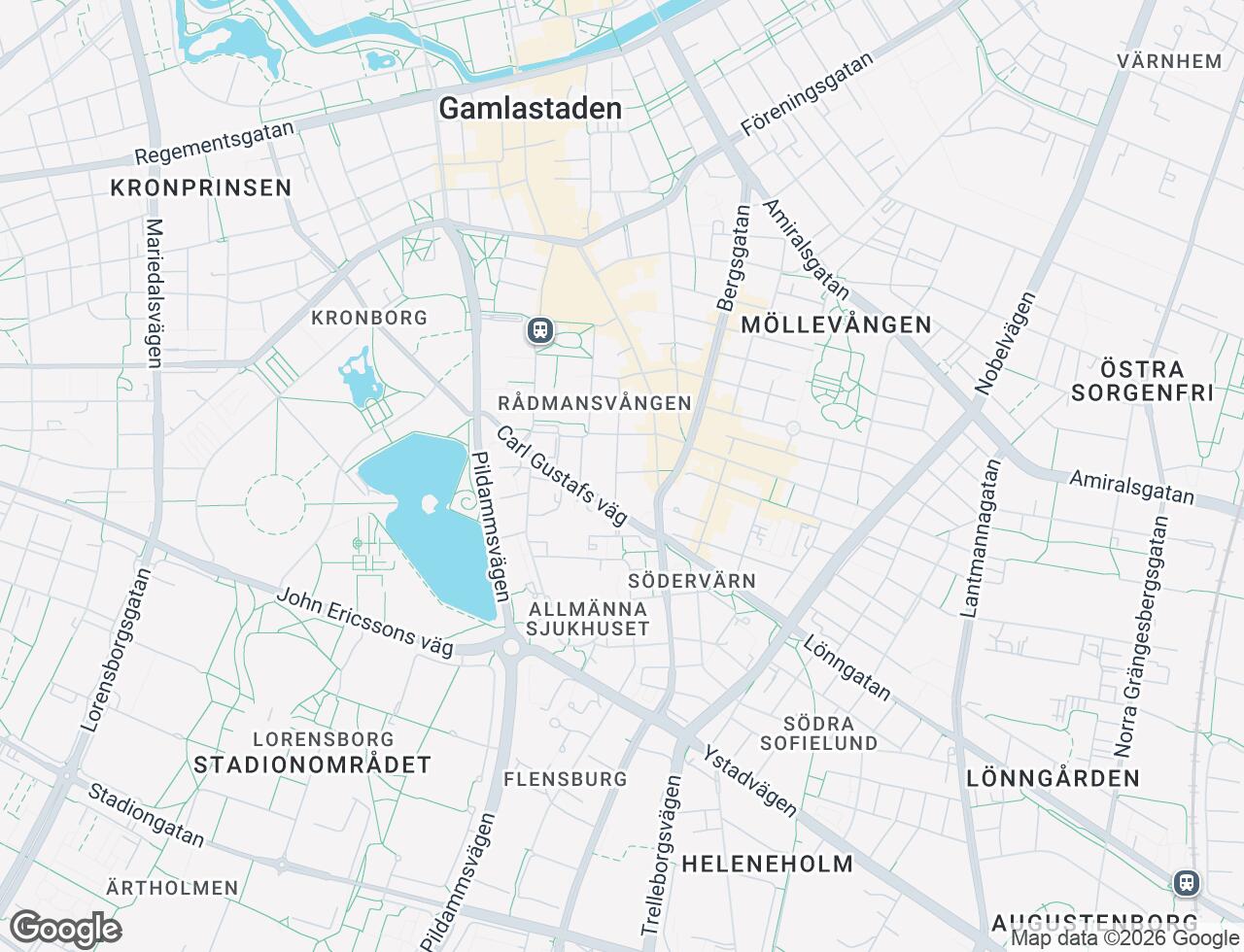 Karta över Slöjdgatan 8B i 21 Malmö