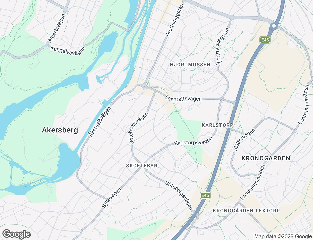 Karta över Kronogårdsgatan 26 i 53 Trollhättan