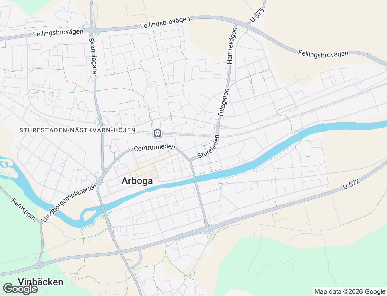 Karta över Östra Nygatan 3 i 30 Arboga