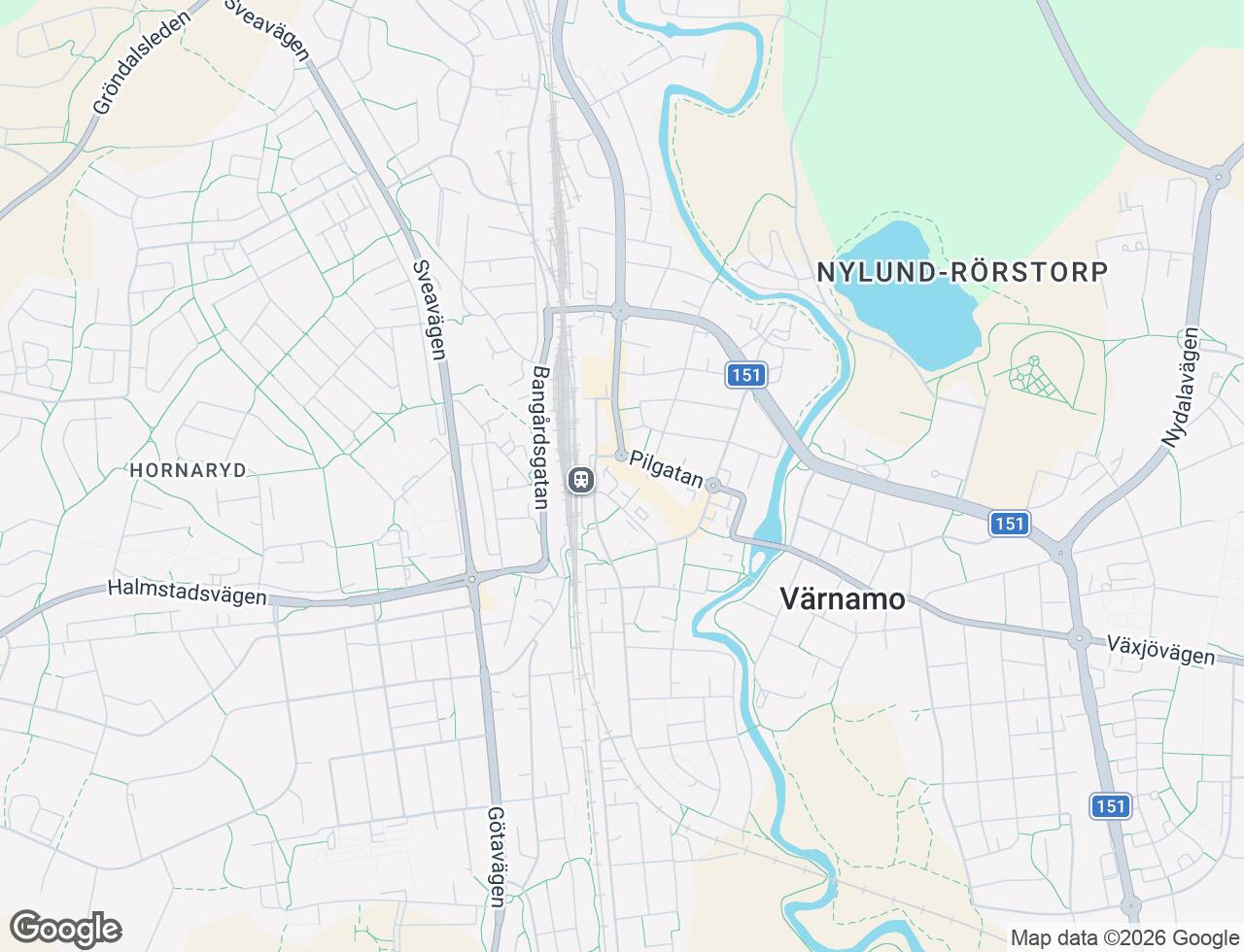 Karta över Storgatsbacken 6K i 37 Värnamo