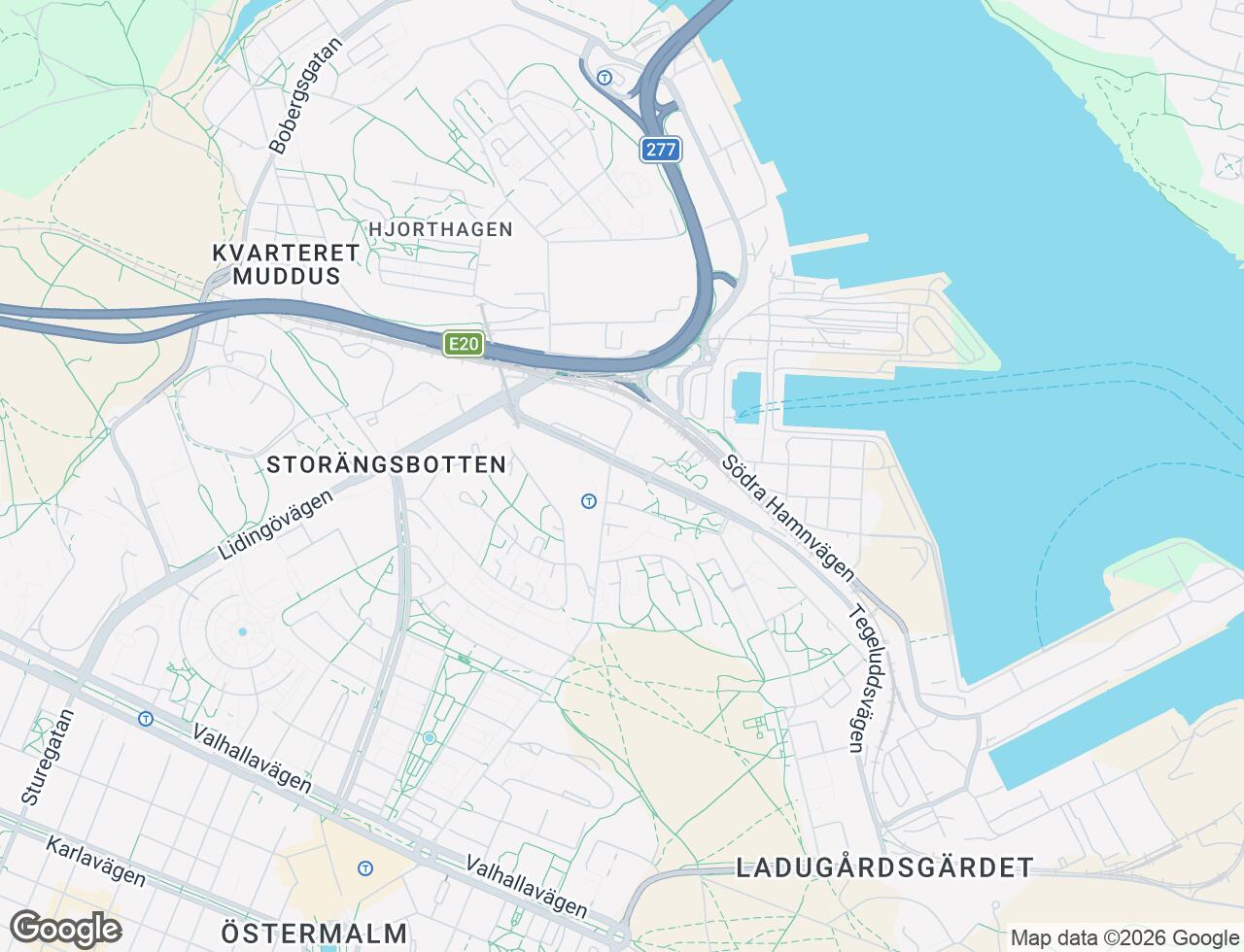 Karta över Värtavägen 72 i 38 Stockholm